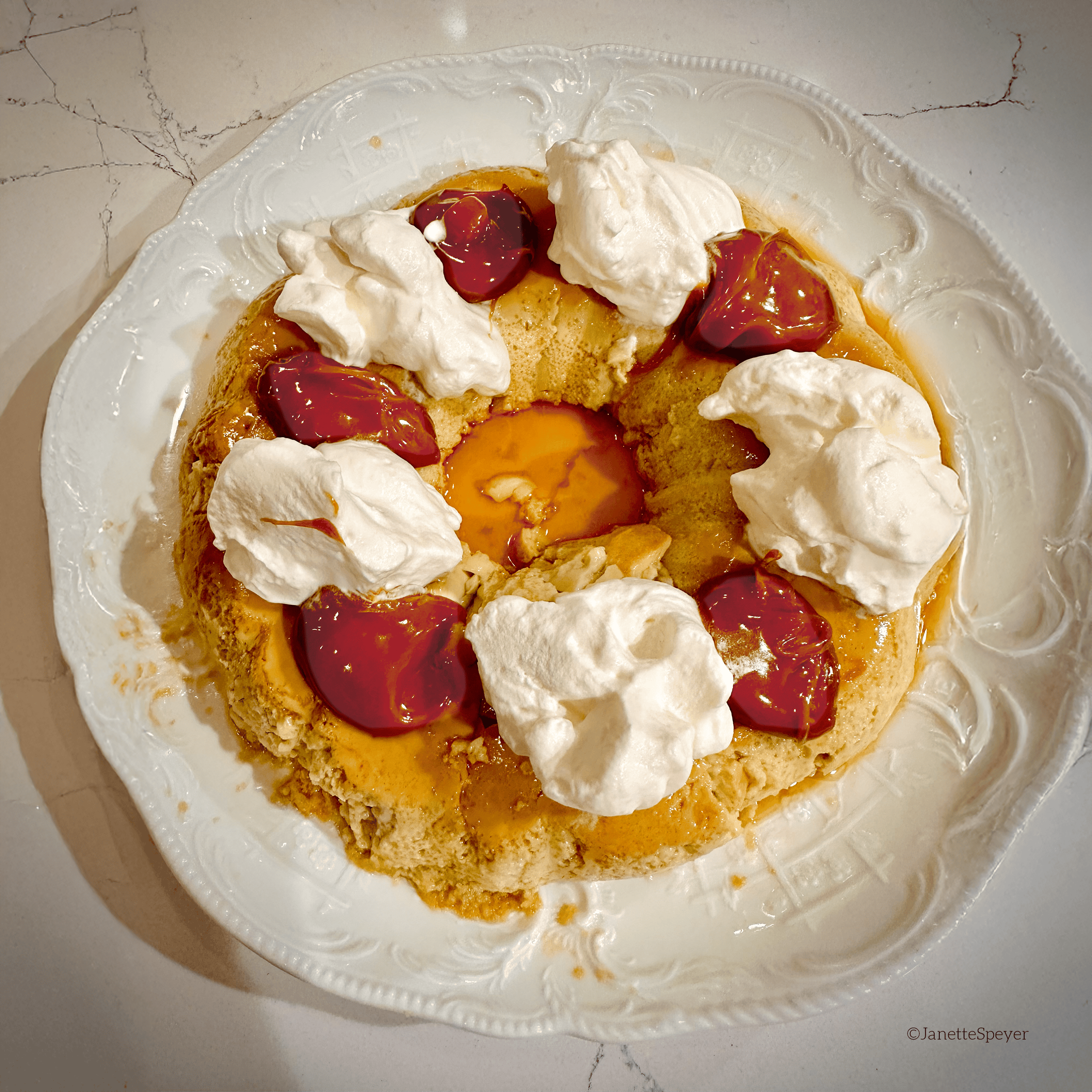 Homemade Quesillo Flan with Dulce De Leche