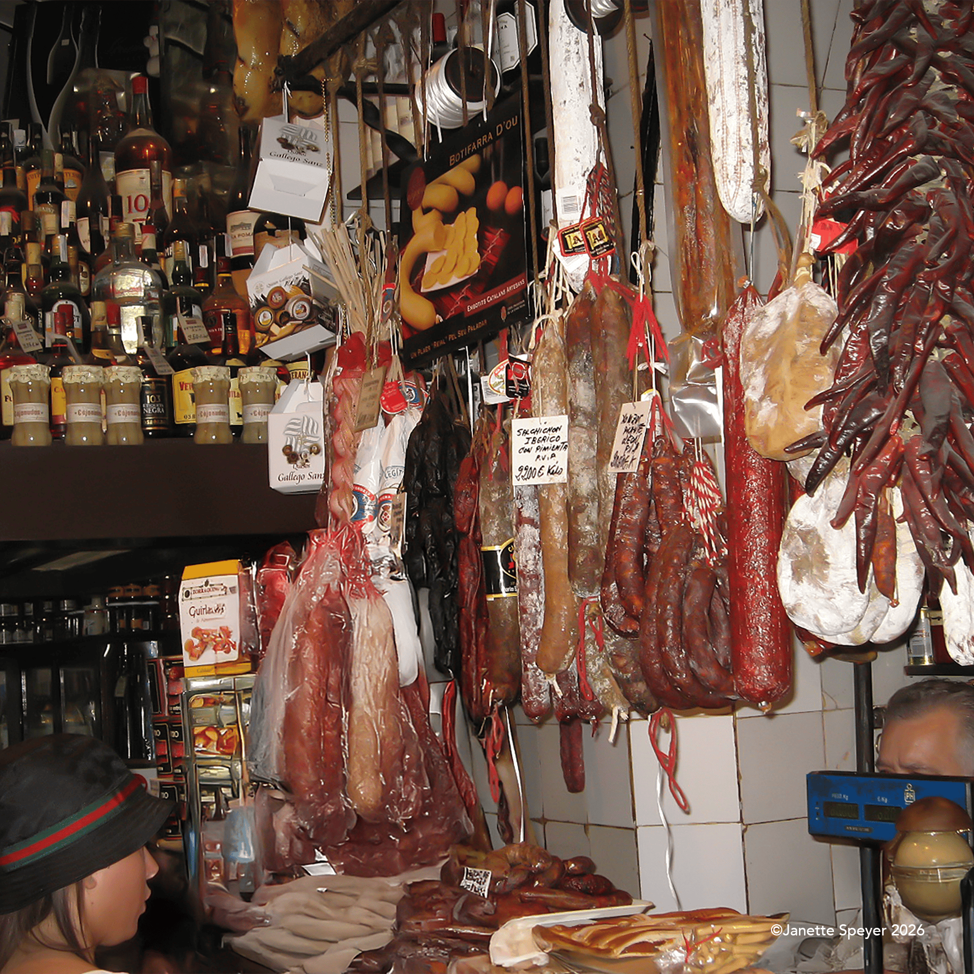 Grocery Tourism at a charcuterie store in Spain